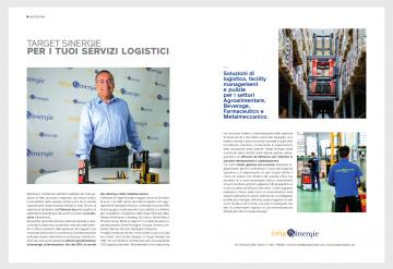 La doppia pagina di Imprese&Leader, nuovo perodico di Confindustria Romagna, dedicata a Target Sinergie La doppia pagina di Imprese&Leader dedicata a Target Sinergie