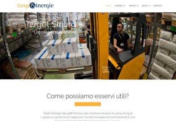 Il nuovo sito di Target Sinergie si presenta al pubblico di aziende con i servizi di logistica, facility management amministrativi, igiene e pulizie La testata del nuovo sito Target Sinergie Rimini