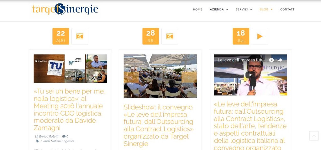 Il nuovo blog Target Sinergie, logistica, facility management amministrativi, igiene e pulizie