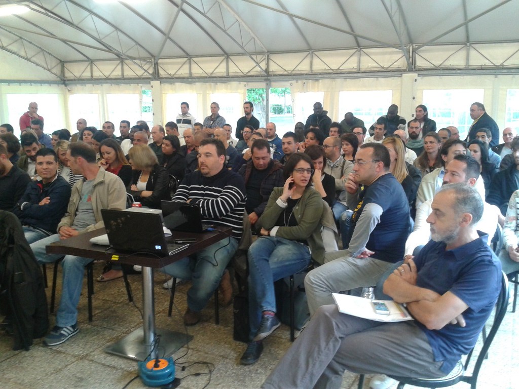 I dipendenti di Target Isnergie alla cena con presentazione bilancio 2014