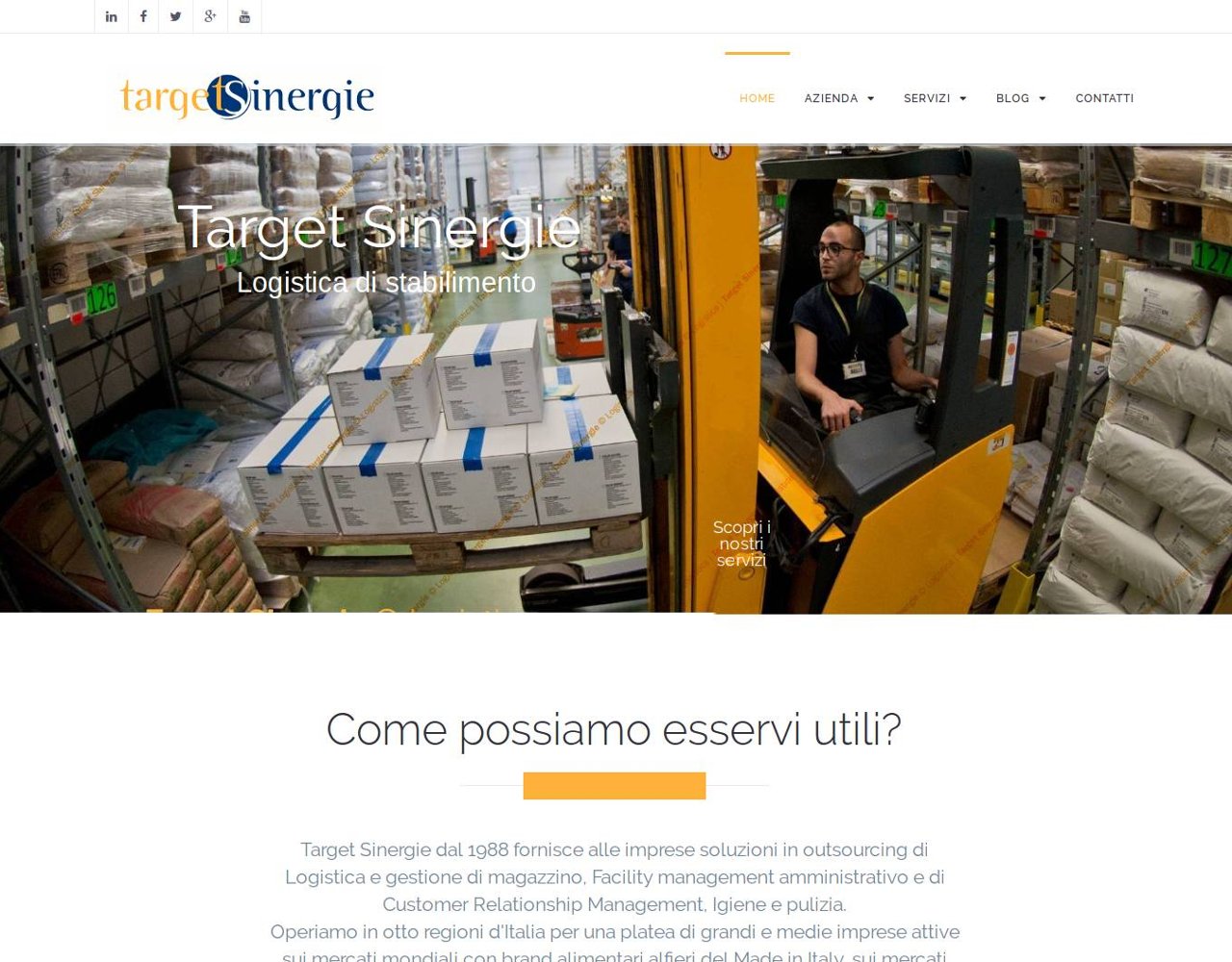 La testata del nuovo sito Target Sinergie Rimini